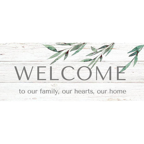 Welcome White Modern Wood Framed Art Print by Tyndall, Elizabeth