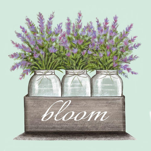 Bloom White Modern Wood Framed Art Print with Double Matting by Tyndall, Elizabeth