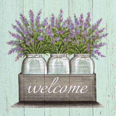 Welcome White Modern Wood Framed Art Print by Tyndall, Elizabeth