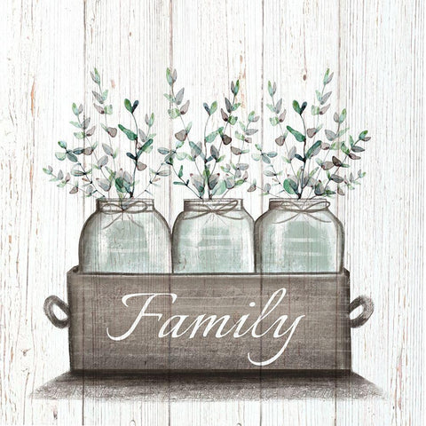 Family White Modern Wood Framed Art Print by Tyndall, Elizabeth