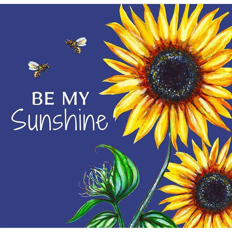 Be My Sunshine Black Modern Wood Framed Art Print with Double Matting by Tyndall, Elizabeth