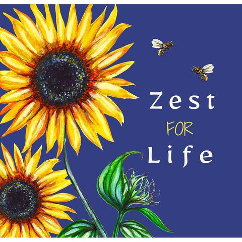 Zest for Life Gold Ornate Wood Framed Art Print with Double Matting by Tyndall, Elizabeth