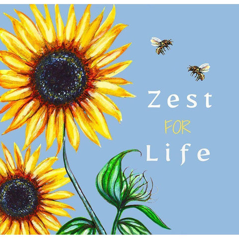 Zest for Life Black Modern Wood Framed Art Print with Double Matting by Tyndall, Elizabeth