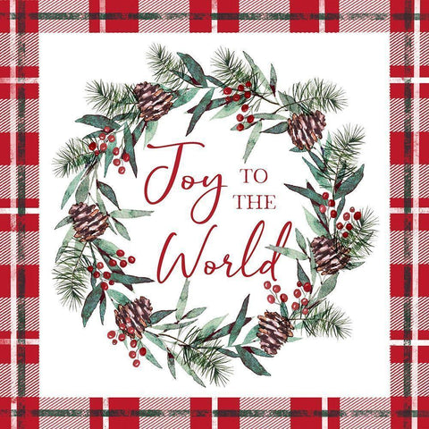 Joy to the World Black Modern Wood Framed Art Print with Double Matting by Tyndall, Elizabeth