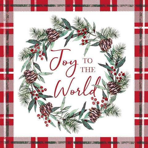 Joy to the World Gold Ornate Wood Framed Art Print with Double Matting by Tyndall, Elizabeth