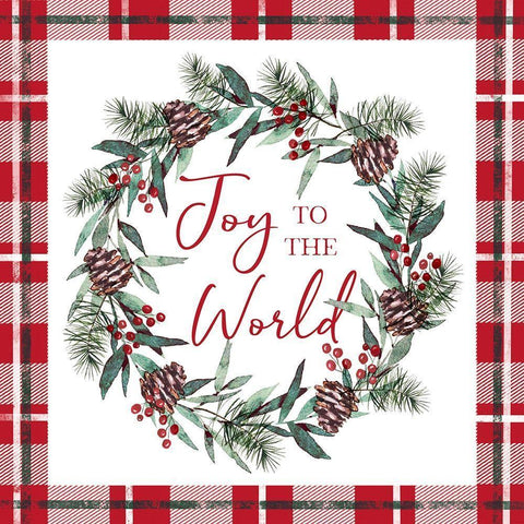 Joy to the World Black Ornate Wood Framed Art Print with Double Matting by Tyndall, Elizabeth