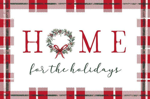 Home for the Holidays White Modern Wood Framed Art Print with Double Matting by Tyndall, Elizabeth