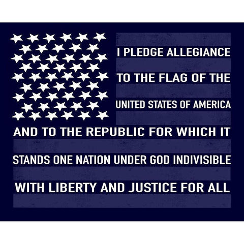 Pledge Allegiance Gold Ornate Wood Framed Art Print with Double Matting by Tyndall, Elizabeth