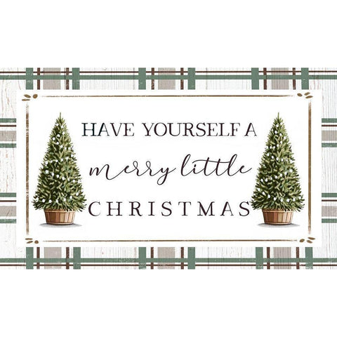 Merry Little Christmas II White Modern Wood Framed Art Print by Tyndall, Elizabeth