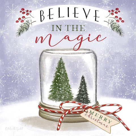 Believe in the Magic White Modern Wood Framed Art Print with Double Matting by Tyndall, Elizabeth