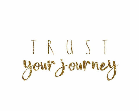 Trust Your Journey White Modern Wood Framed Art Print with Double Matting by Tyndall, Elizabeth