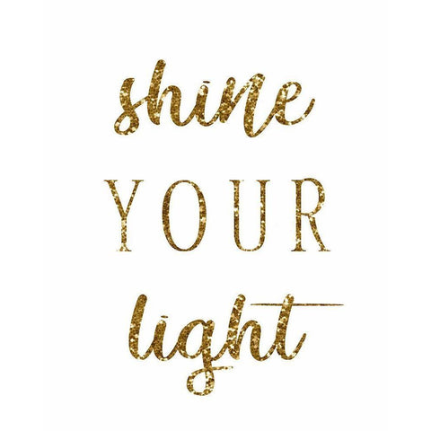 Shine Your Light White Modern Wood Framed Art Print by Tyndall, Elizabeth