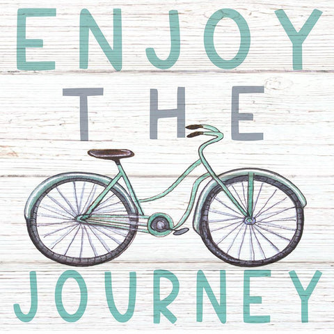 Enjoy the Journey Black Modern Wood Framed Art Print with Double Matting by Tyndall, Elizabeth