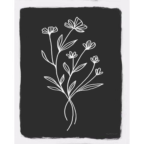 Charcoal Botanical II Black Modern Wood Framed Art Print with Double Matting by Tyndall, Elizabeth