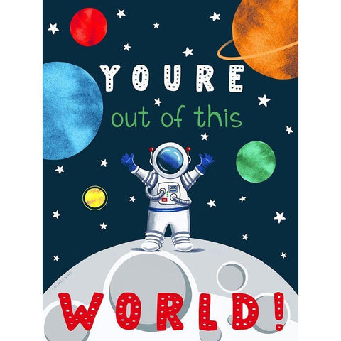 Out of This World White Modern Wood Framed Art Print by Tyndall, Elizabeth