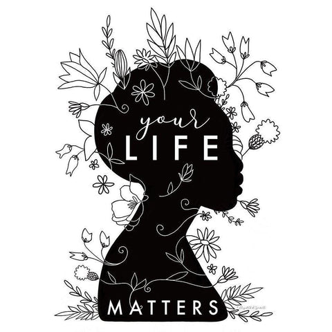 Your Life Matters White Modern Wood Framed Art Print by Tyndall, Elizabeth