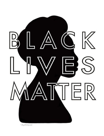 Black Lives Matter Black Ornate Wood Framed Art Print with Double Matting by Tyndall, Elizabeth
