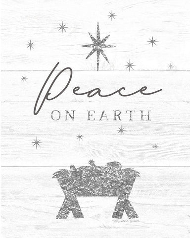 Peace on Earth Black Ornate Wood Framed Art Print with Double Matting by Tyndall, Elizabeth