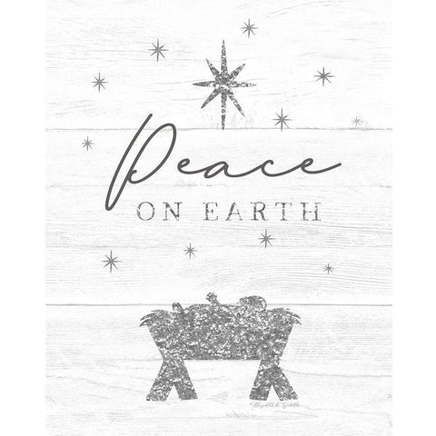 Peace on Earth White Modern Wood Framed Art Print by Tyndall, Elizabeth