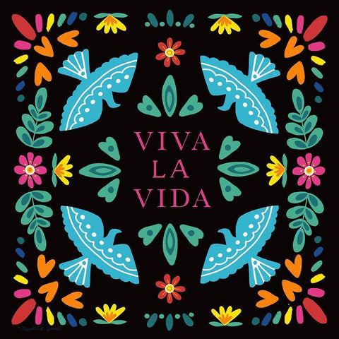 Vida La Vida White Modern Wood Framed Art Print by Tyndall, Elizabeth