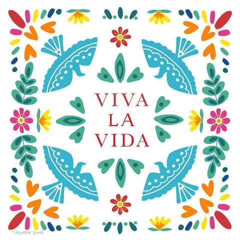 Viva La Vida White Modern Wood Framed Art Print by Tyndall, Elizabeth