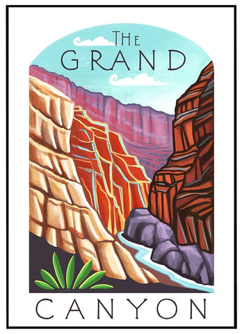 The Grand Canyon Black Modern Wood Framed Art Print by Tyndall, Elizabeth