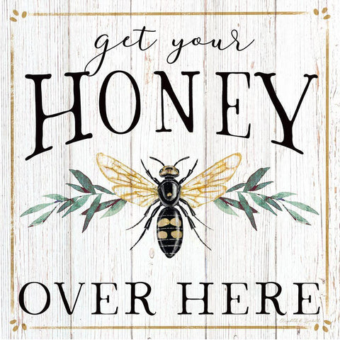 Get Your Honey White Modern Wood Framed Art Print with Double Matting by Tyndall, Elizabeth