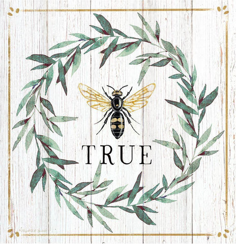 Be True White Modern Wood Framed Art Print with Double Matting by Tyndall, Elizabeth