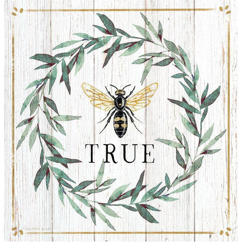 Be True Gold Ornate Wood Framed Art Print with Double Matting by Tyndall, Elizabeth