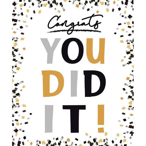 You Did It!  Black Modern Wood Framed Art Print with Double Matting by Tyndall, Elizabeth