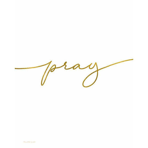 Pray White Modern Wood Framed Art Print by Tyndall, Elizabeth