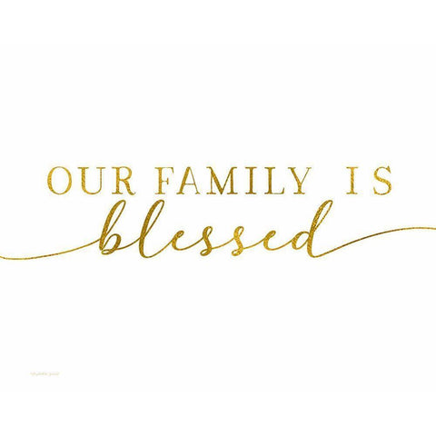 Blessed Family Black Modern Wood Framed Art Print with Double Matting by Tyndall, Elizabeth