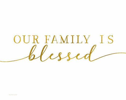 Blessed Family White Modern Wood Framed Art Print with Double Matting by Tyndall, Elizabeth