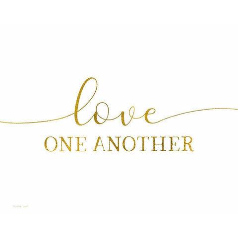 Love One Another Black Modern Wood Framed Art Print with Double Matting by Tyndall, Elizabeth