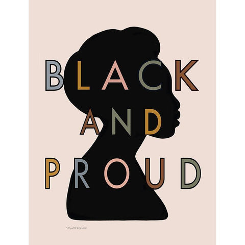 Black and Proud Black Modern Wood Framed Art Print with Double Matting by Tyndall, Elizabeth