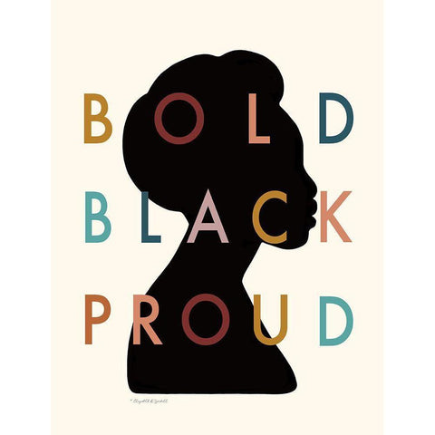 Bold Black Proud White Modern Wood Framed Art Print by Tyndall, Elizabeth
