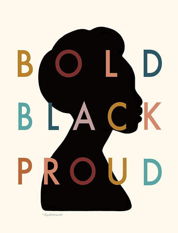 Bold Black Proud White Modern Wood Framed Art Print with Double Matting by Tyndall, Elizabeth