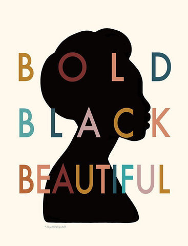 Bold Black Beautiful White Modern Wood Framed Art Print with Double Matting by Tyndall, Elizabeth