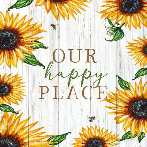 Our Happy Place Gold Ornate Wood Framed Art Print with Double Matting by Tyndall, Elizabeth