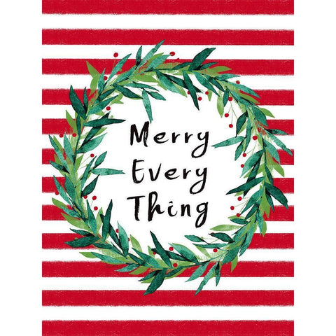 Merry Everything White Modern Wood Framed Art Print by Tyndall, Elizabeth