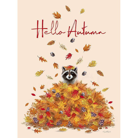 Hello Autumn Black Modern Wood Framed Art Print with Double Matting by Tyndall, Elizabeth