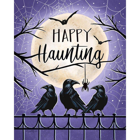 Happy Haunting Black Modern Wood Framed Art Print with Double Matting by Tyndall, Elizabeth