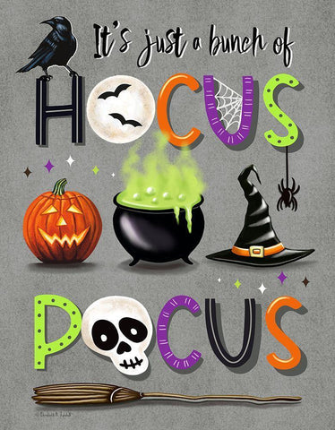 Hocus Pocus Black Ornate Wood Framed Art Print with Double Matting by Tyndall, Elizabeth