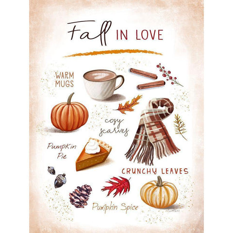 Fall in Love Black Modern Wood Framed Art Print with Double Matting by Tyndall, Elizabeth