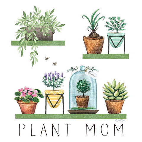 Plant Mom I Black Modern Wood Framed Art Print by Tyndall, Elizabeth