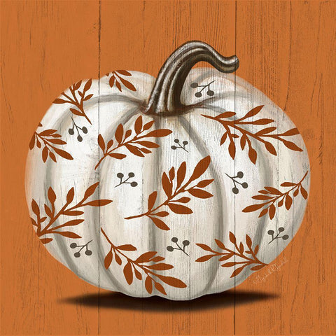 Pumpkin II White Modern Wood Framed Art Print by Tyndall, Elizabeth