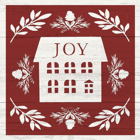 Joy at Home Black Modern Wood Framed Art Print with Double Matting by Tyndall, Elizabeth