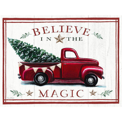 Believe in the Magic Black Modern Wood Framed Art Print with Double Matting by Tyndall, Elizabeth
