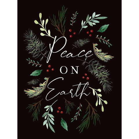 Peace on Earth Gold Ornate Wood Framed Art Print with Double Matting by Tyndall, Elizabeth