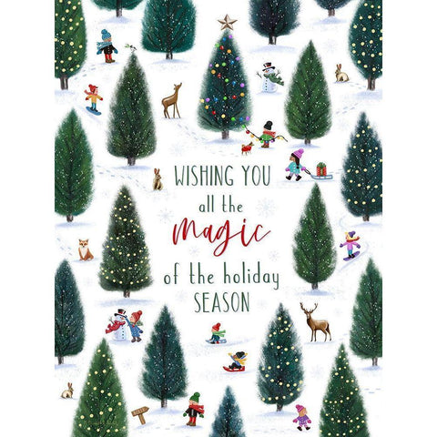 Holiday Magic White Modern Wood Framed Art Print by Tyndall, Elizabeth